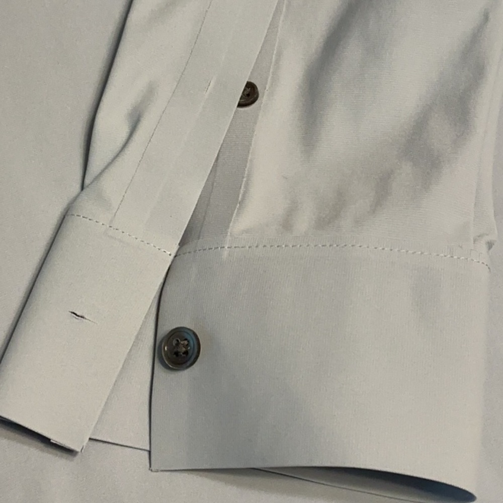7D 7 Diamonds Liberty 4-Way Stretch Button Up Light Blue Shirt Size L - Picture 4 of 7